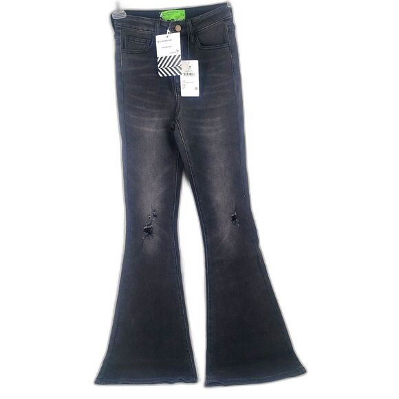 Sandrine Rose Denim - Sandrine Rose Super Flare Wide Legs Jeans Women's Size 25 Black Wash